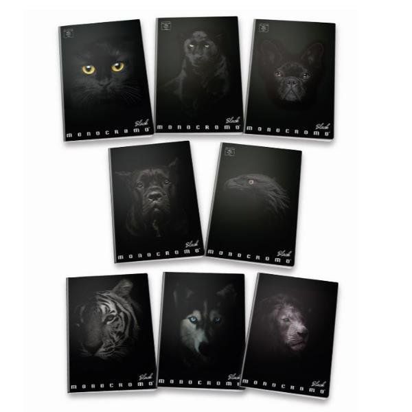 Pigna Monocromo Black - Quaderno - graffettato - A4 - 19 fogli - quadrettato - …