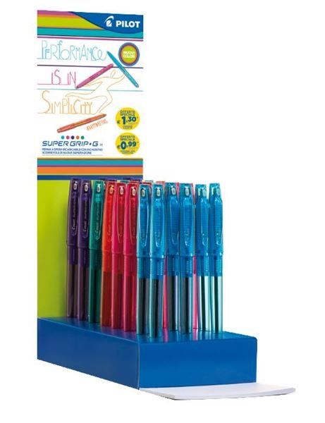 Pilot Super Grip-G - Penna a sfera - verde, blu chiaro, arancione, viola, rosa …