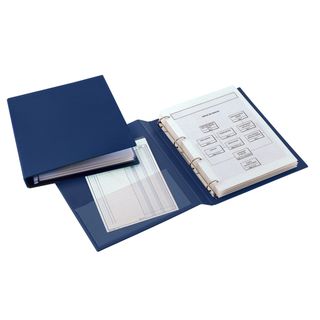 Raccoglitore Sanremo 2000 - 23 x 33 cm - 4 anelli a D 25 mm - dorso 4 cm - blu …