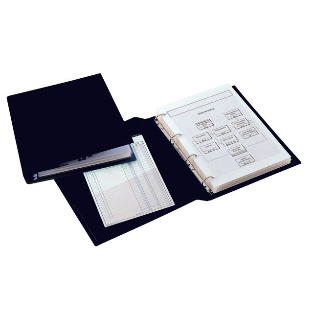 Raccoglitore Sanremo 2000 - 35 x 50 cm - 4 anelli a D 25 mm - dorso 4 cm - nero…