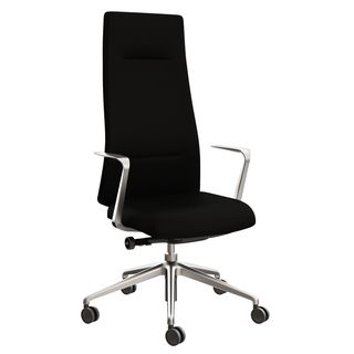 Poltrona direzionale c/bracc Bull BUA in ecopelle nero