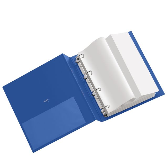Raccoglitore Stelvio - 22 x 30 cm - 4 anelli a D 40 mm - dorso 5,5 cm - blu - S…