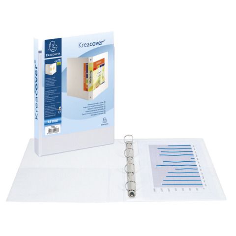 Raccoglitore personalizzabile Exacompta A4 maxi Kreacover® bianco 4 anelli a D …