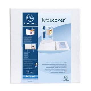 Raccoglitore personalizzabile Exacompta A4 maxi Kreacover® bianco 4 anelli a D …