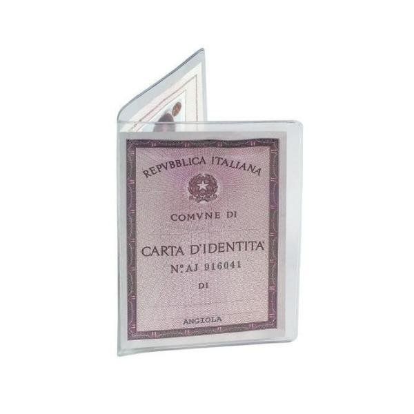 Porta Carta d'Identità - PVC - 16x11,5 cm - trasparente - Favorit - conf. 50 pe…