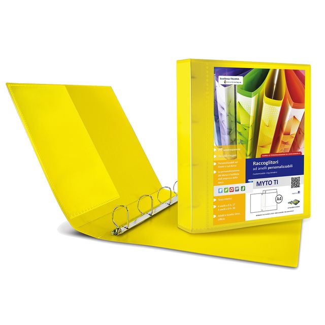 Raccoglitore personalizzabile Myto TI - 22 x 30 cm - 4 anelli a D 30 mm - dorso…