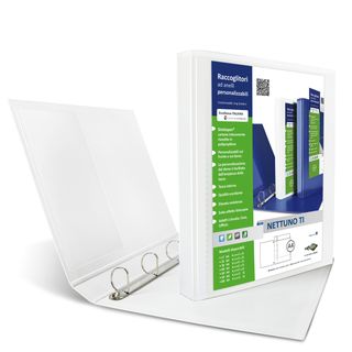 Raccoglitore personalizzabile Nettuno Ti - 22 x 30 cm - 4 anelli a D 30 mm - do…
