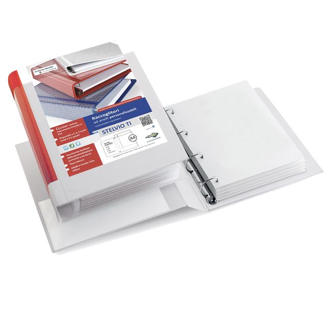Raccoglitore personalizzabile Stelvio TI - 22 x 30 cm - 4 anelli a D 40 mm - do…