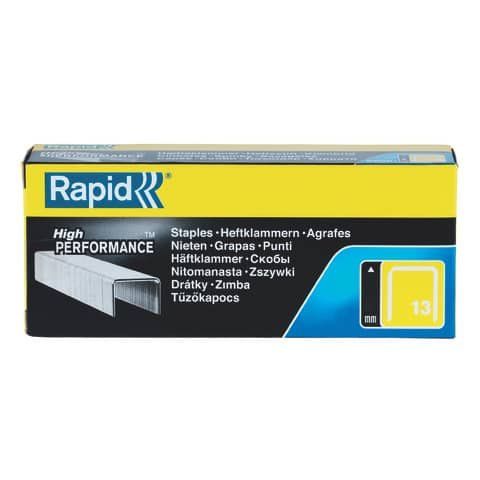 Rapid - Punti metallici - No. 13 - 4 mm - acciaio galvanizzato - pacco da 5000 …