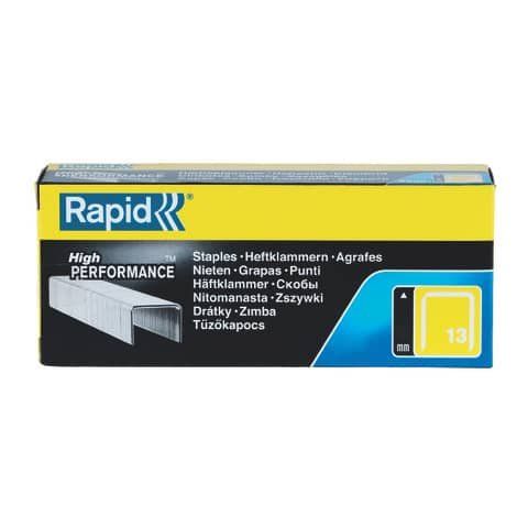 Rapid - Punti metallici - No. 13 - 8 mm - acciaio galvanizzato - pacco da 5000 …