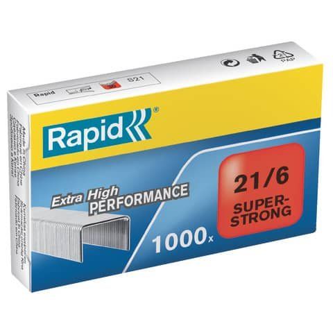 Rapid Super Strong - Punti metallici - 21/6 - 6 mm - acciaio galvanizzato - pac…