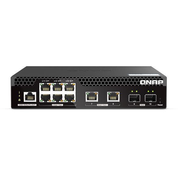 QNAP - Switch - half-width - gestito - 10 x 2.5GBase-T + 2 x 10 Gigabit SFP+ + …