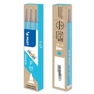 Refill a sfera Frixionball - punta 0,5mm - azzurro - Pilot - set 3 refill
