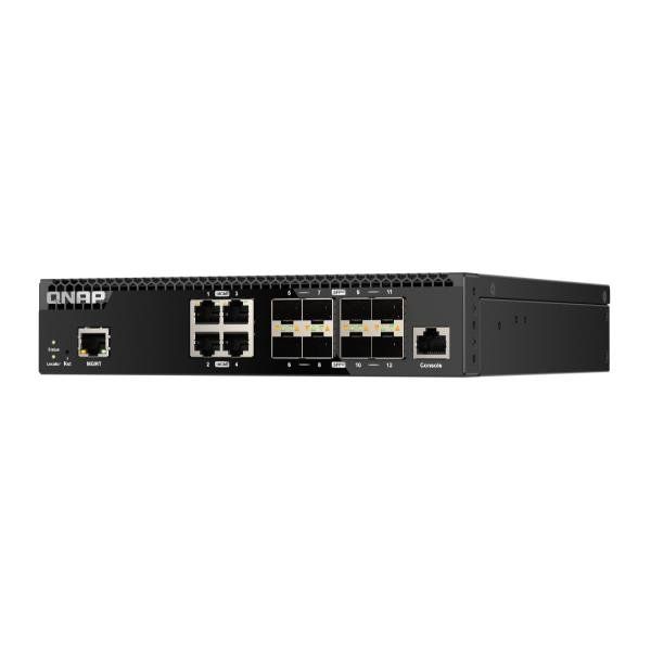 QNAP QSW-M3212R-8S4T - Switch - gestito - 4 x 100/1000/2.5G/5G/10GBase-T + 8 x …