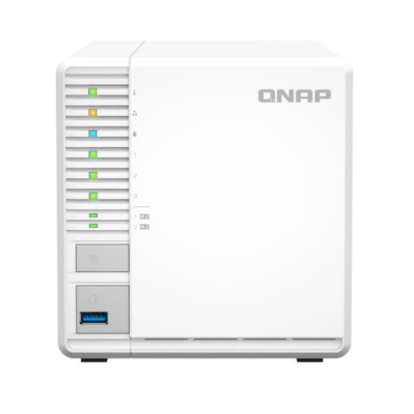 QNAP TS-364 - Server NAS - 3 alloggiamenti - SATA 6Gb/s - RAID 5 - RAM 8 GB - 2…