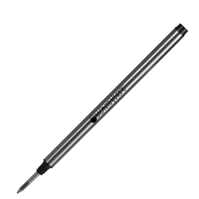 Refill in metallo per roller Montblanc - punta media - nero - Monteverde - conf…