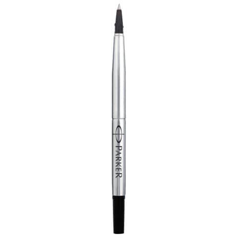 Refill roller Quink standard - punta media - metallo - nero - Parker
