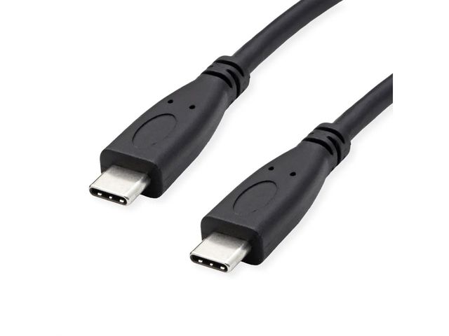 ROLINE GREEN CAVO USB3.2 GEN2, PD 20V5A, WITH EMARK, C - C, M/M, BLACK, 1M