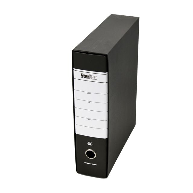 Registratore Starbox sfuso - dorso 8 cm - protocollo 23 x 33 cm - nero - Starli…