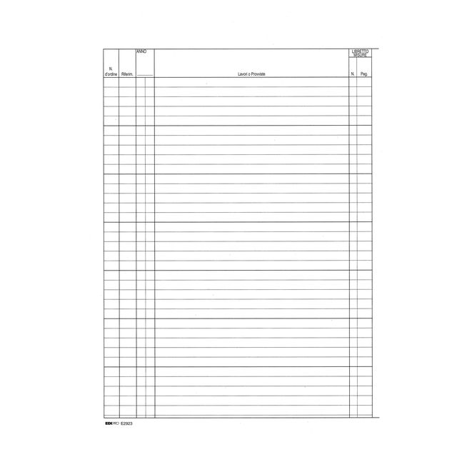 Registro contabilità dei lavori - 31 x 21cm - 47pg - numerate - Edipro
