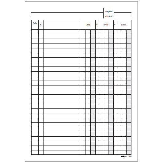 Registro dare/avere/saldo - 24 x 17cm - 100 fogli - Edipro