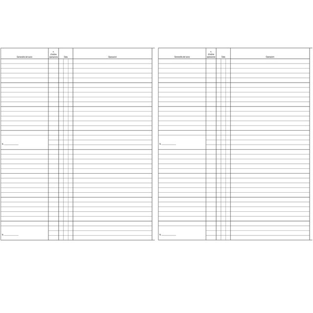 Registro libro soci SPA/SRL - 31 x 24,5 - 47pg - numerate - Edipro