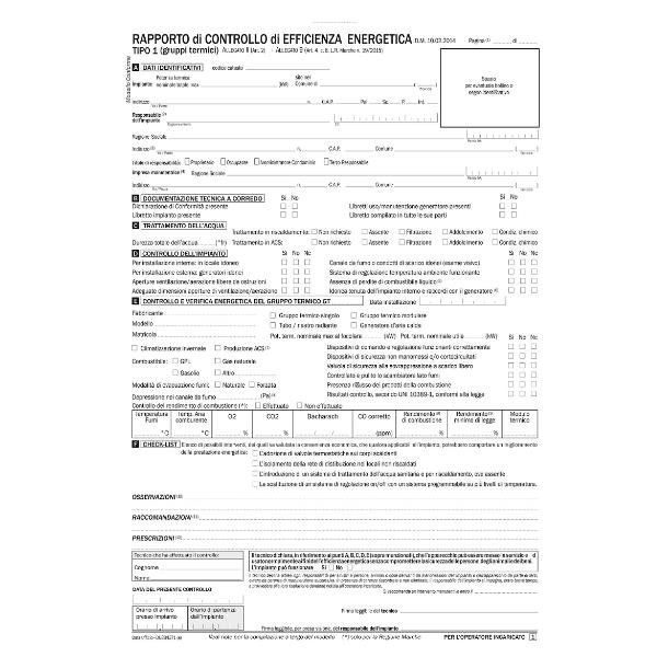 Rapporto di controlla efficienza energetica T1 snap - 3 copie - 8843T1000G - Da…