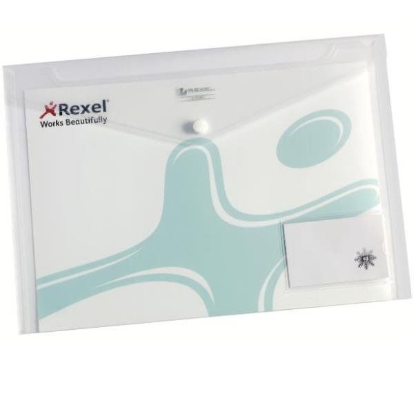 Rexel - Cartelletta portadocumenti - per A4 - capacità 100 fogli - trasparente …
