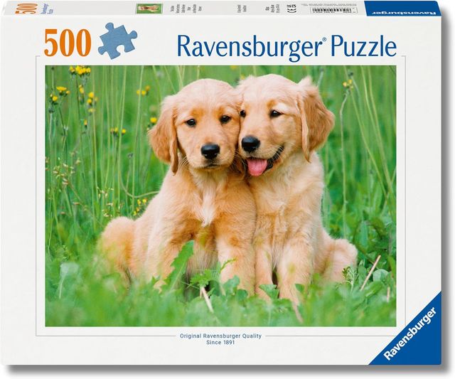 Ravensburger Puzzle 500 PC - Puppies Collection: i fratelli Golden Retriever