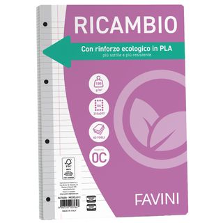 Ricambi forati riforzati ecologico - A4 - 1 rigo c/margine - 100 gr - Favini - …