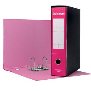 Registratore Essentials G75 - dorso 8 cm - protocollo 23 x 33 cm - fucsia - Ess…