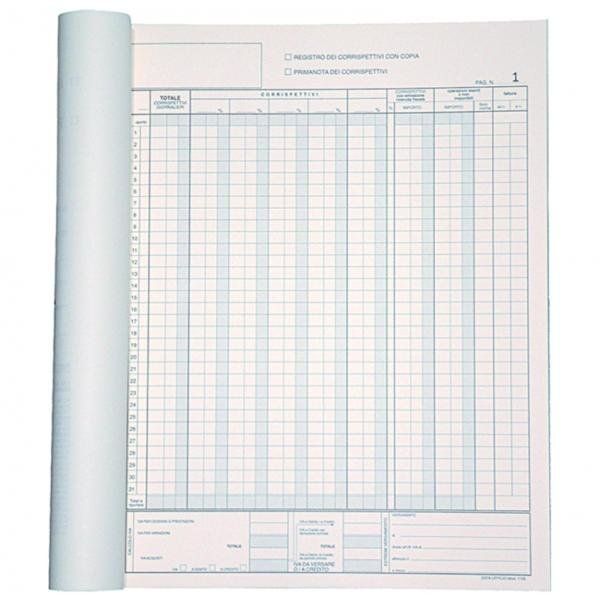 Registro corrispettivi mensili - 24/2 autoricalcante - DU168524C00 - Data Uffic…