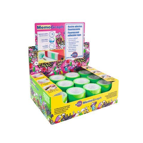 Ricarica nastro adesivo Memograph - 50 mm x 10 m - PVC - verde - Eurocel