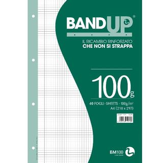 Ricambi forati rinforzati BandUP A4 100gr 40fg 4mm c/margine BM