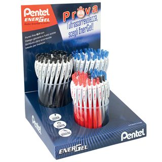 Roller Energel Slim - punta 0,7 mm - 3 colori assortiti (blu/nero/rosso) - Pent…
