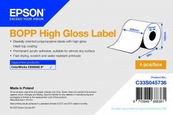 S045736 BOPP HIGH GL.LAB.203MMX68MM