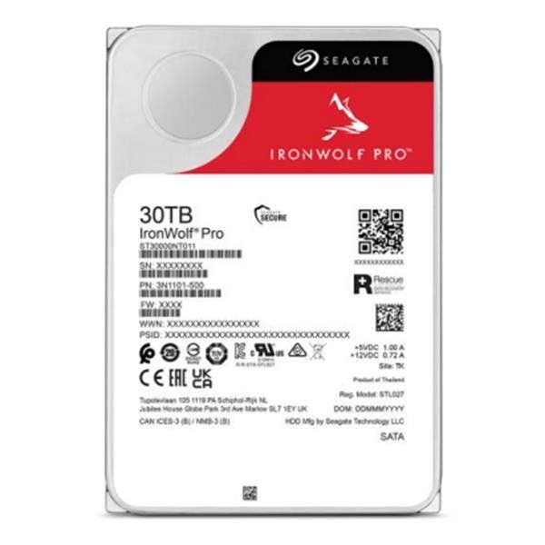 SEAGATE IRONWOLF PRO HDD 30TB INTERNO SATA 6Gb/s 3.5" CACHE 512MB 7.200rpm