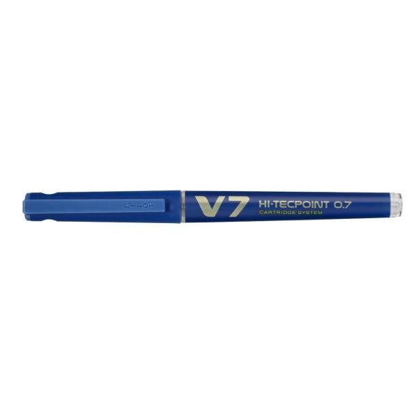 Roller Hi Tecpoint V7 ricaricabile Begreen con cappuccio - punta 0,70mm - blu -…