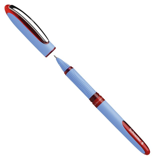 Roller One Hybrid N con cappuccio - tratto 0,3mm - rosso - Schneider