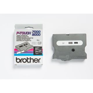 Brother - Nastro - Bianco/Nero - TX335 - 12mm x15mt
