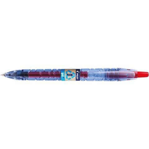Roller gel a scatto B2P Begreen - punta 0,7 mm - rosso - Pilot