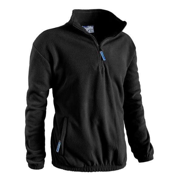SOTTOZERO PILE SVEZIA MEZZA ZIP NERO-4XL