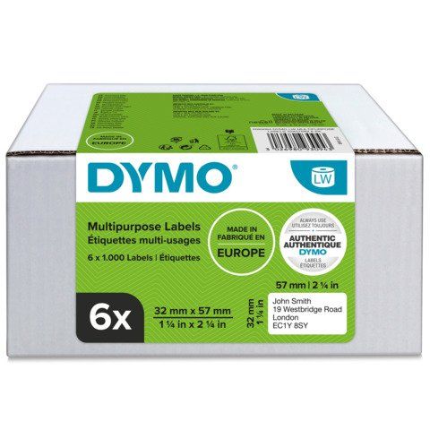 Rotolo 1000 etichette LW 2093094 - 32 x 57 mm - carta - multiuso - bianco - Dym…