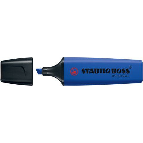 STABILO BOSS WILDFLOWER EVIDENZIATORE PUNTA A SCALPELLO 2/5 mm BLU ELETTRICO CO…