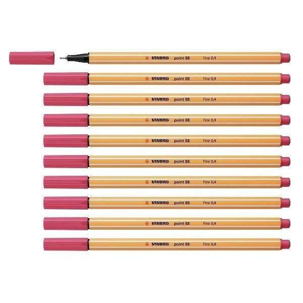STABILO point 88 - Penna a punta sottile - strawberry red - 0.4 mm - fine