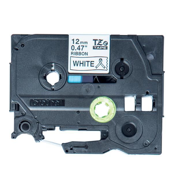 Brother - Nastro - tessuto - 12 mm - Nero su Bianco - 4m - TZER231