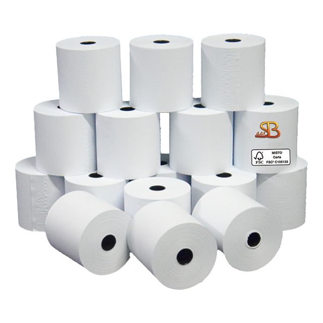 Rotolo per calcolatrice - 57 mm x 40 m - 60 gr - diametro esterno 64 mm - anima…
