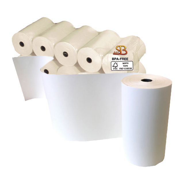 Rotolo per calcolatrice e stampante - 80 mm x 80 m - 55 gr - diametro esterno 7…