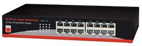 SWITCH 16P 10/100TX LINDY 25017- EAN 4002888250177