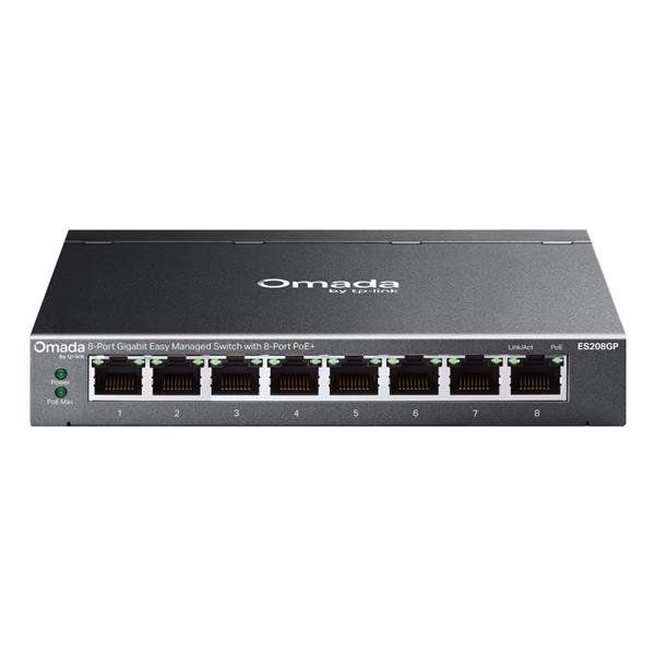 SWITCH 8P LAN GIGABIT POE+ TP-LINK ES208GP EASY MANAGED 4P GIGABIT POE (INTEG,C…